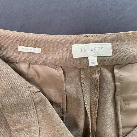 Talbots Bundle of Two Pair Signature Straight Size 12P Trousers in Black & Camel - Picture 6 of 6